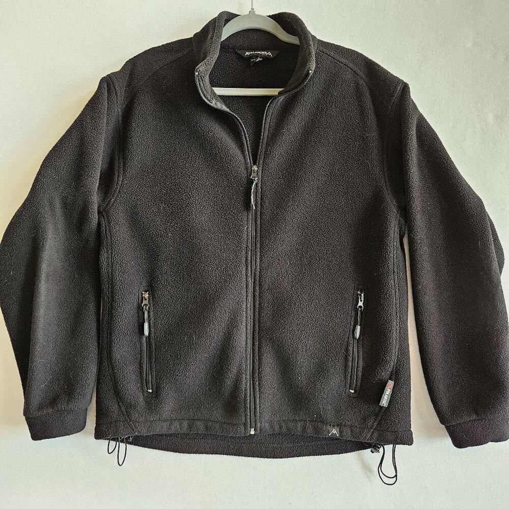 Avalanche Full Zip Polartec Fleece Jacket Black Mens L